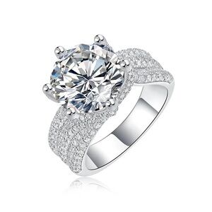 MARDAZA Moissanite Crystal Ring S925 Size 5